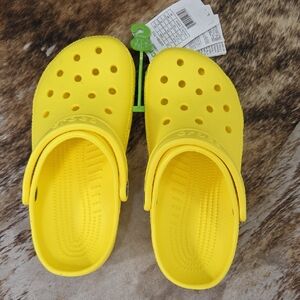 CROCS Kids Yellow Classic Clog Sandals